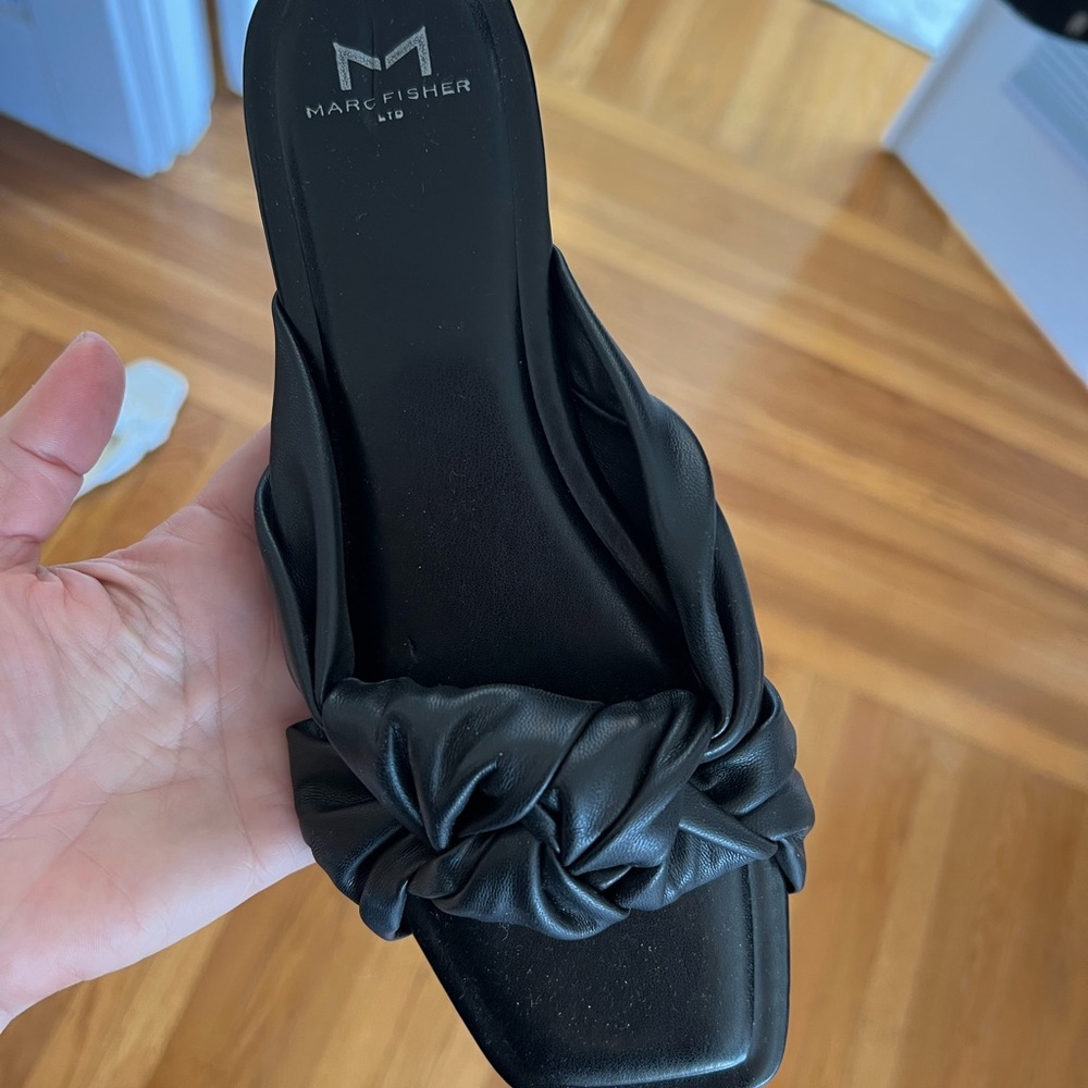 Marc Fisher Black Women's Slide Sandals